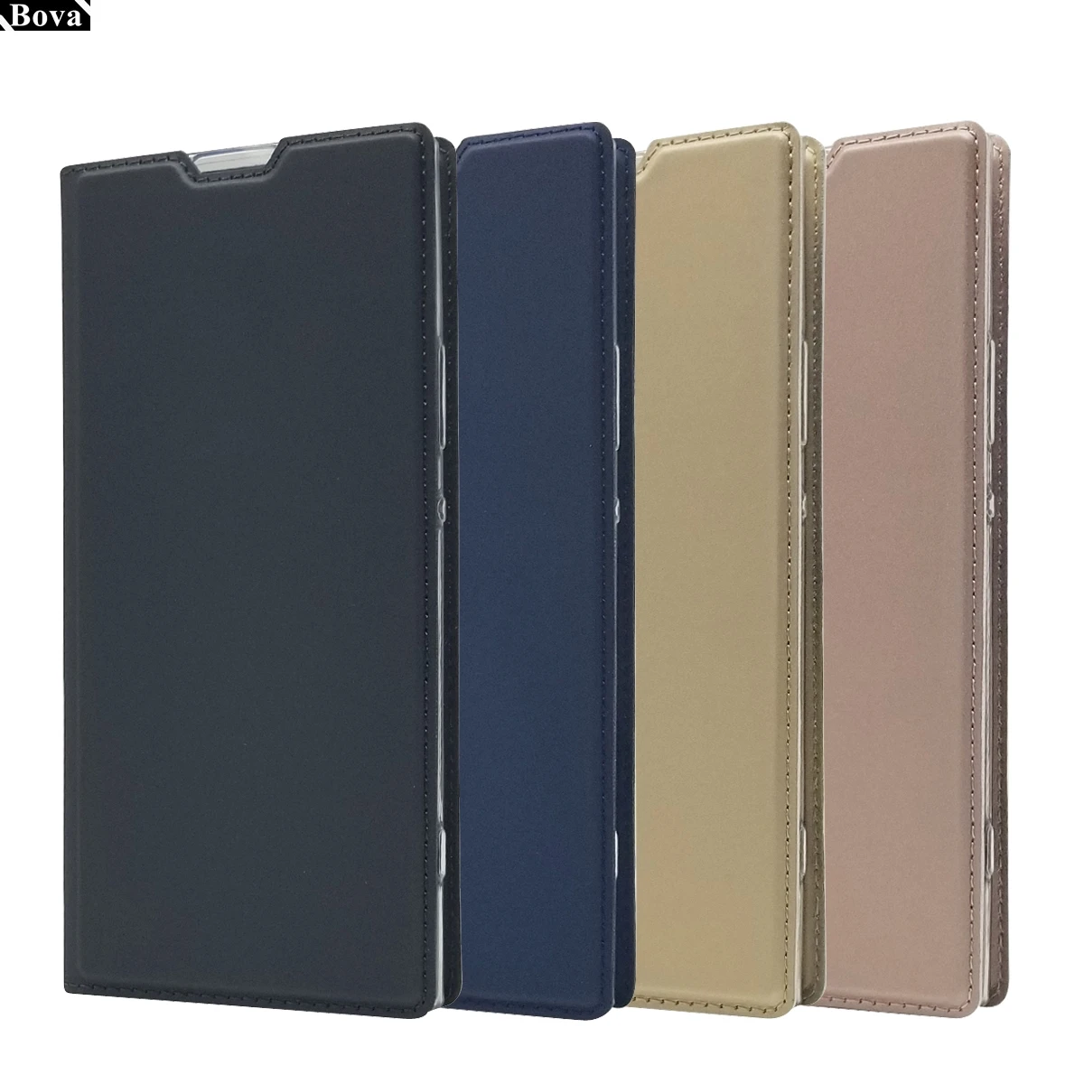 Magnetic Adsorption Flip Case with Card Holder and Matte Finish