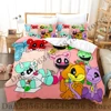 2024 Smiling Critters Bedding Set Single Twin Full Queen King Size Bed Set Adult Kid Bedroom Duvetcover Sets Anime Bed Sheet Set 4