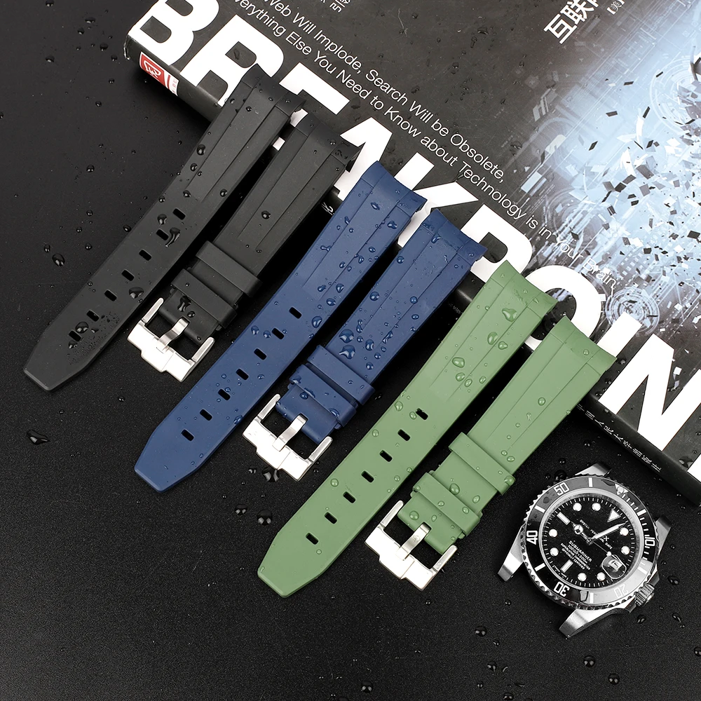 Comfortable Rubber 24 mm Wristwatch Band F16540/5_K0021820 main image 0