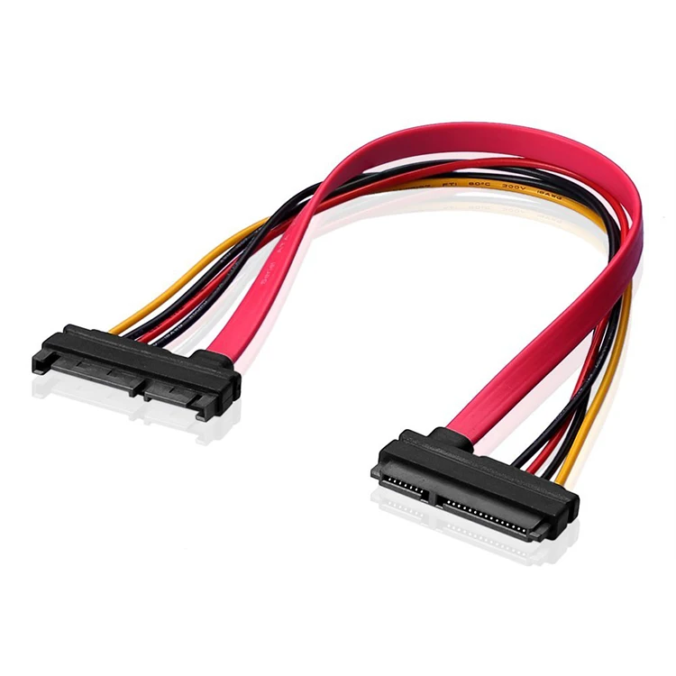 SATA 22-pin (7+15) Male to Female Data and Power Combo Extension Cable