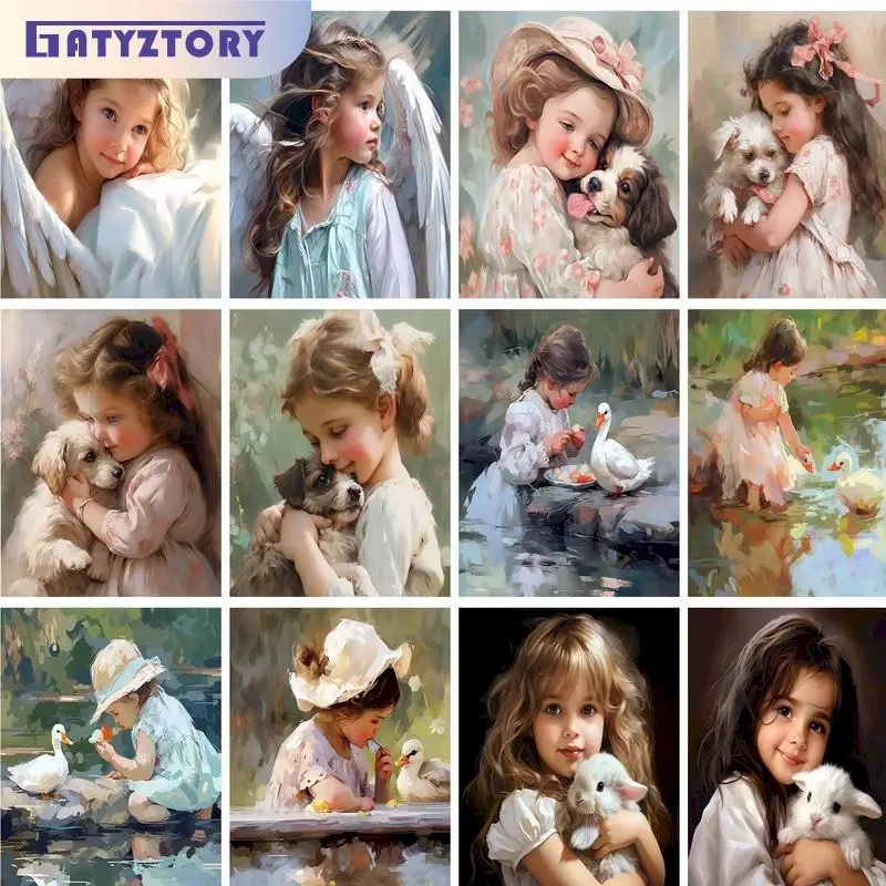 gatyztory-cuadro-por-n-mero-de-chicas-de-ngel-pintura-acr-lica-sobre