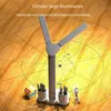 LED Clock Desk Lamp USB Rechargeable/Plug-In Dimmable Desk Lamp 2Heads 180 Rotatable Foldable Eye Protection Reading Night Light 3