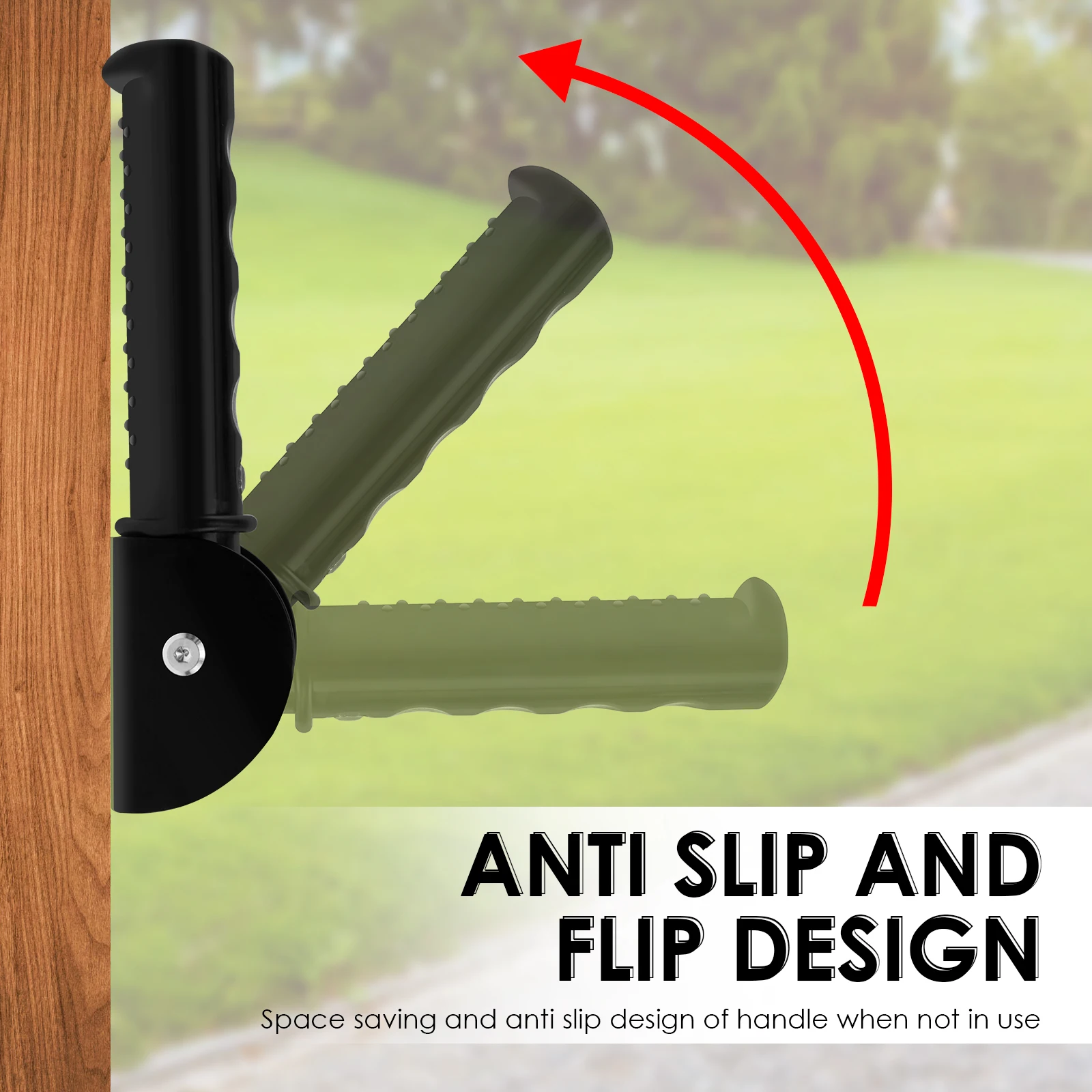 New Doorway Flip Assist Handle 5.5 Inch Foldable Flip Up Grab Bar Nonslip Extended Stair Assist Grab Bar Door Assistant Support