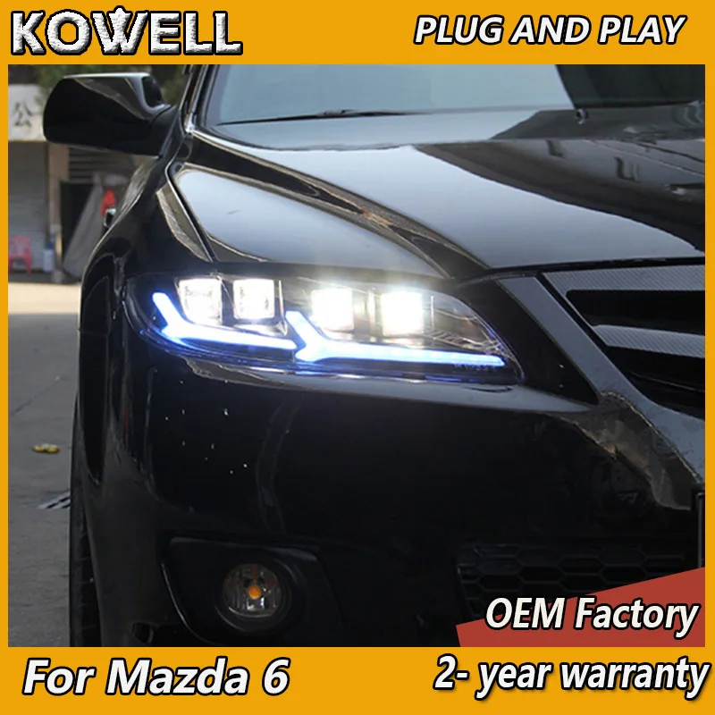 

Стайлинг автомобиля для Mazda 6 передние фары 2004-2015 фары на Mazda 6 Atenza DRL поворотный сигнал Ближний дальний луч проекционный объектив
