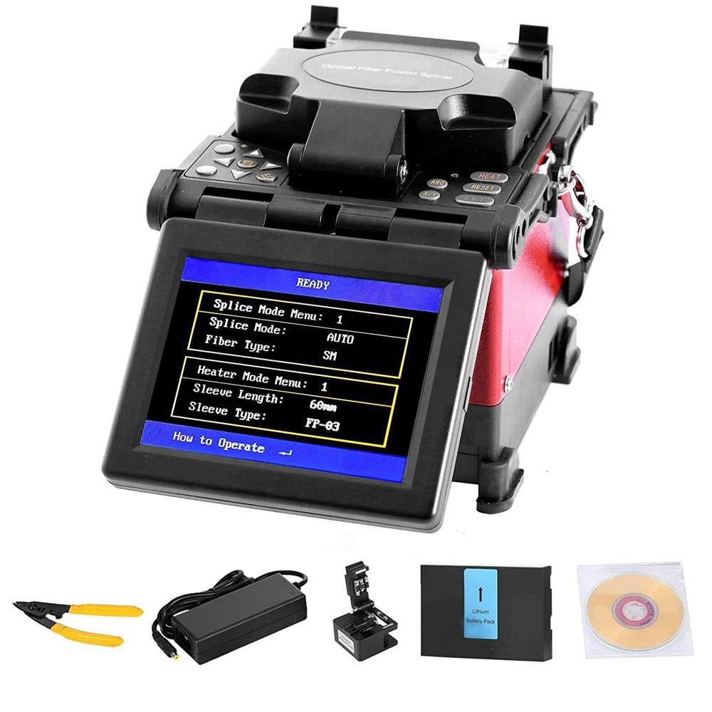 JW4108S Automatic Heating Intelligent Fibre Optic Fusion Splicer Fibre Optic Splicer with 5-inch LCD Display