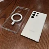 Magnetic Wireless Charging Case For Samsung Galaxy S25 S24 S23 S21 FE S22 Ultra Plus Soft TPU Edge Hard Acrylic Clear Back Cover 5