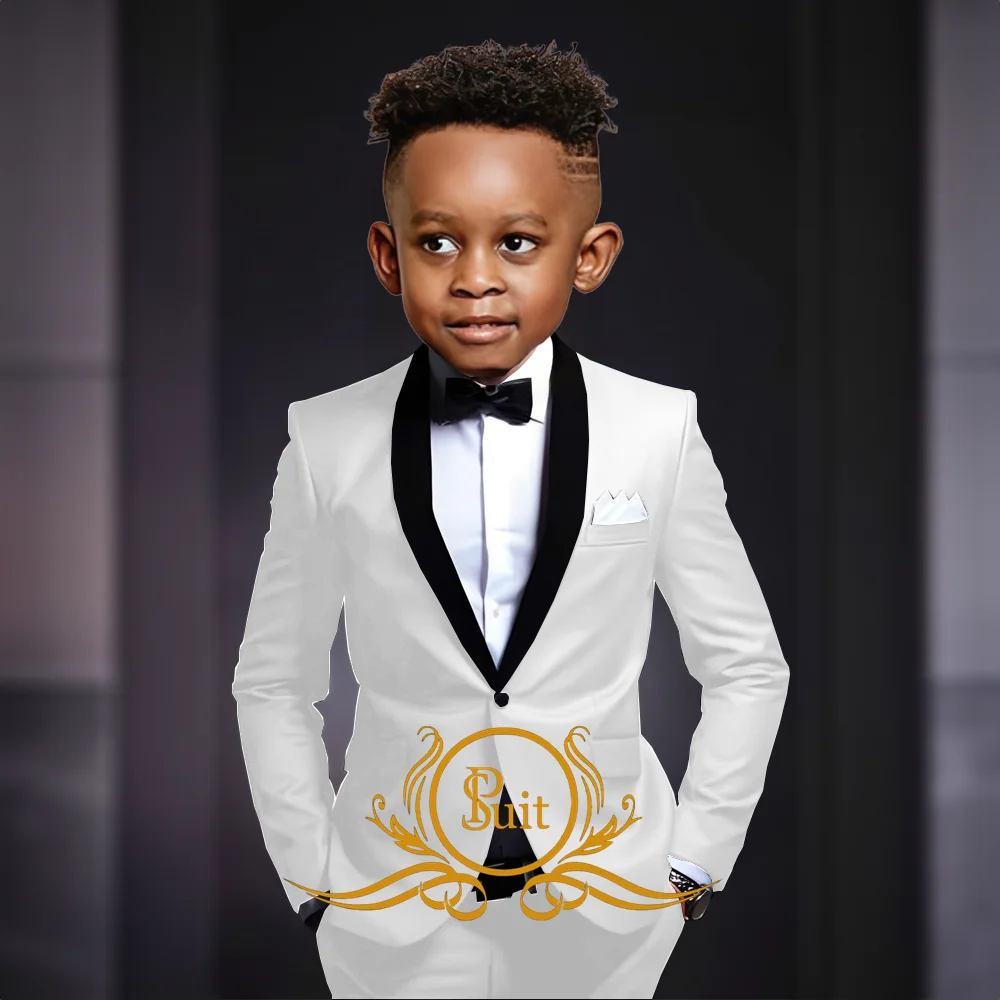 Blazer Bambini Per Cerimonia - Giacca Smoking Slim Fit Elegante Per Matrimoni E Eventi Formali - Foto 4