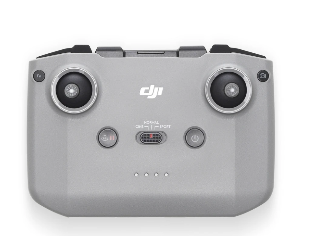 Détail des molettes et boutons de la DJI RC-N1, télécommande pour drones DJI, sans boîte.