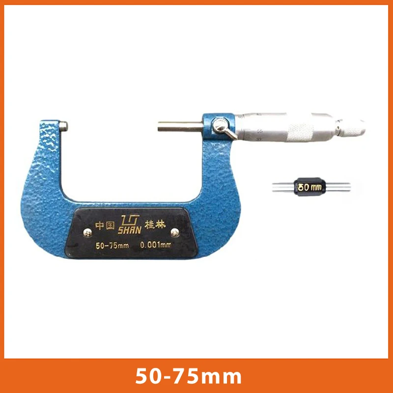 Description Picture 6 of itemSHAN Brand Micron Outside micrometer 0-25mm 25-50mm 50-75mm 75-100mm 0.001mm calibration micrometer paper thickness micrometer