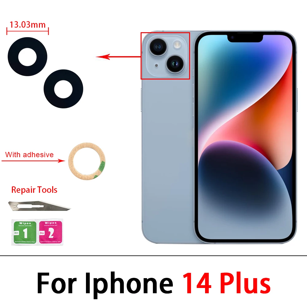 Rear Camera Glass Lens with Adhesive Replacement
