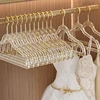 1PC Acrylic Hanger Clothing Organizer Wardrobe Pants Coat Hanger Drying Rack Transparent Gold Hook Adult Coat Hanger 4