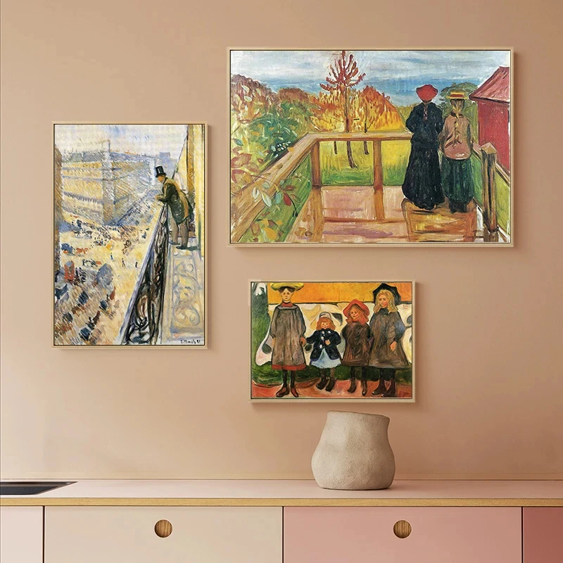 1 quadro su tela senza cornice, dipinto su tela con opere d'arte famose di Rousseau e Munch, poster e stampe, dipinto su tela Il Sogno, per soggiorno e decorazioni per la casa - immagine 2