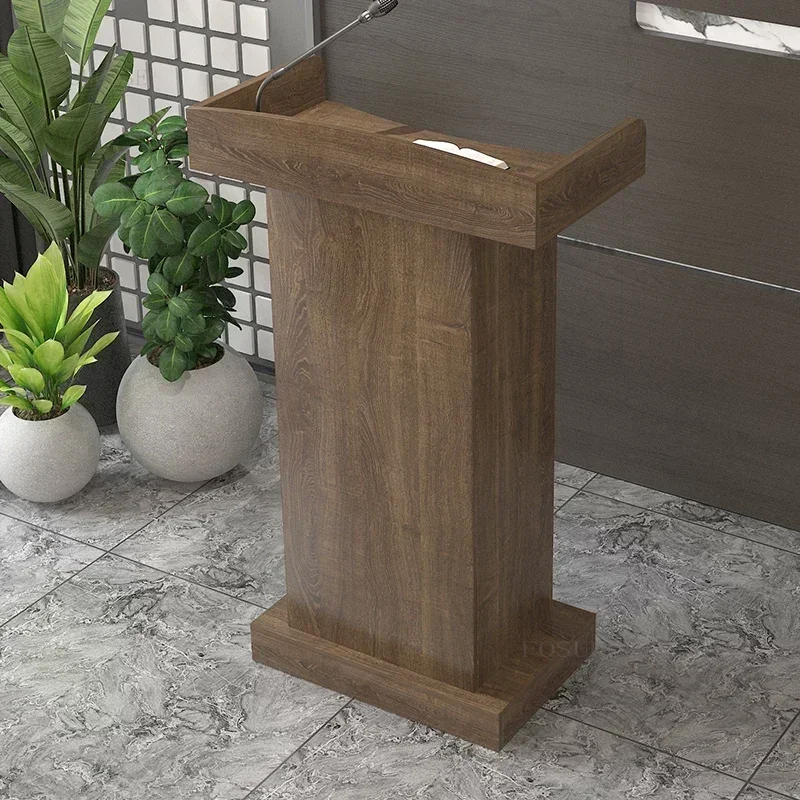 Simple Reception Desks Podium Speech School Church Lectern Pulpit Modern Meeting Room Emcee's Desk Book Shelves Office Furniture