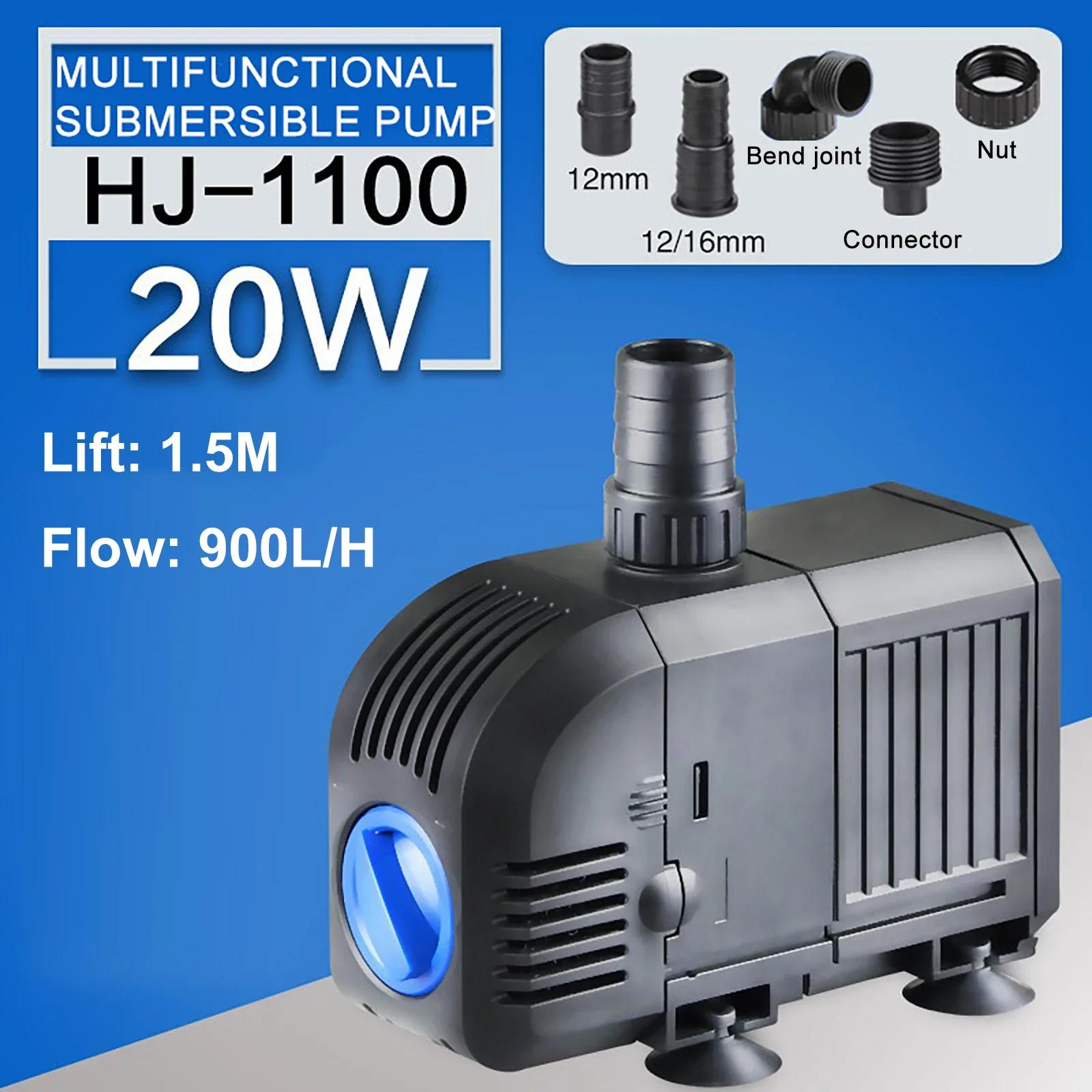 ตัวเลือกสินค้า 500—3000L/H อัจฉริยะบ่อปลา Aquarium ปั๊มน้ํา 220-240V 50Hz ULTRA-Quiet ถังปลาน้ําพุน้ําปั๊มกรอง