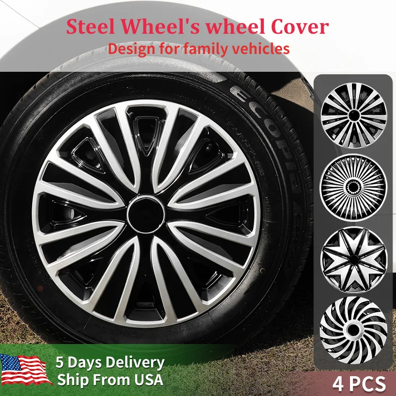 Wheel hub covers wheel hub caps 14 15 16 17inch set of 4 for iron rim wheel replacement car accessories