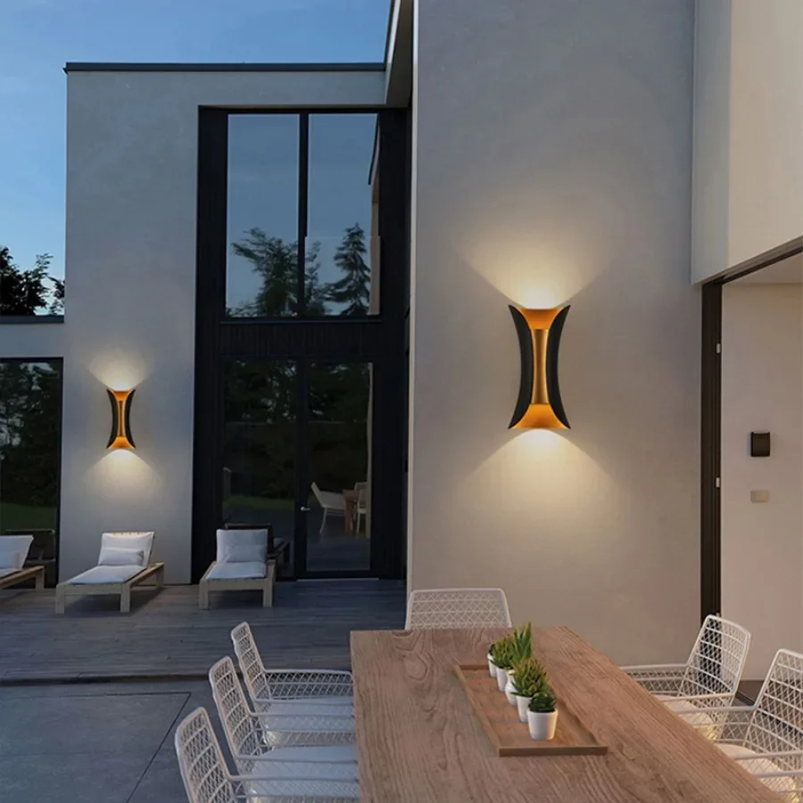 Modern LED Wall Lamp Outdoor IP65 Waterproof Porch Garden Lights Indoor Living Room Bedroom Bedside Home Decoration Lighting