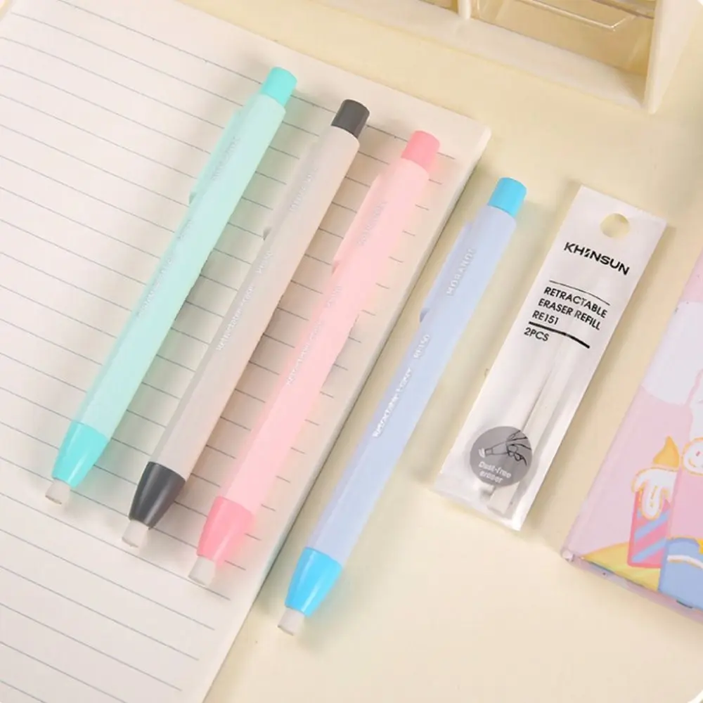 Pencil eraser retractable eraser Replaceable Core Pencil Erasers Press Type Retractable Pencil Rubber Student