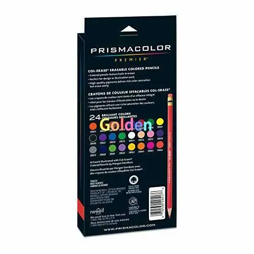 Prismacolor Col-Erase Erasable Colored Pencil, 24-Count, Assorted