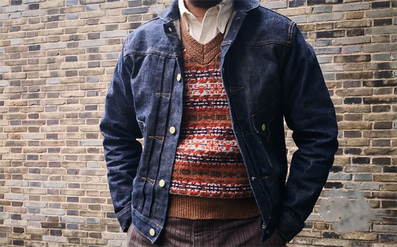 Men's Wool Knitted Vest Fair Isle Classic Retro Sweater Sleeveless V-neck Jumper Warm Winter Christmas Golf Unisex Clothing