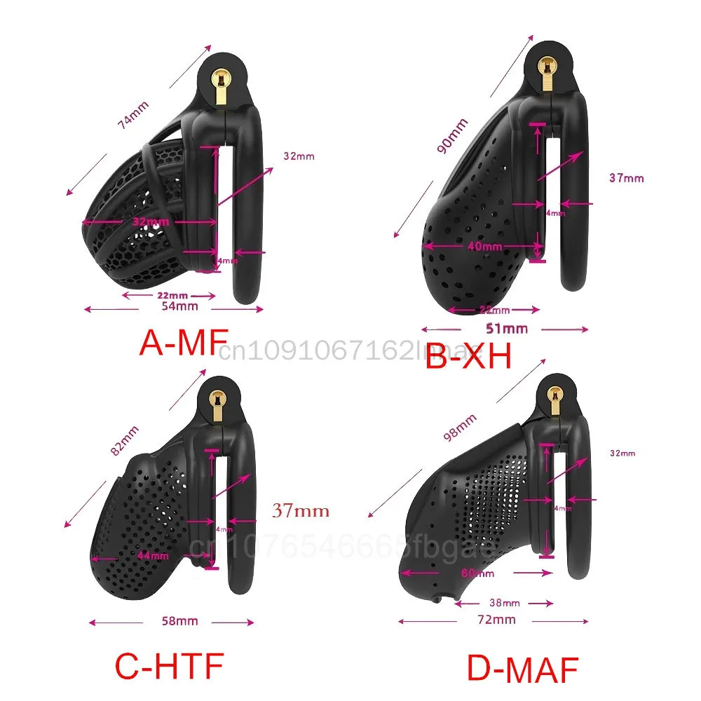 NEW Beehive Male Chastity Device Breathable Cock Cage Erotic Urethral Lock with 4 Penis Rings Bondage Adult Sex Toy for Men