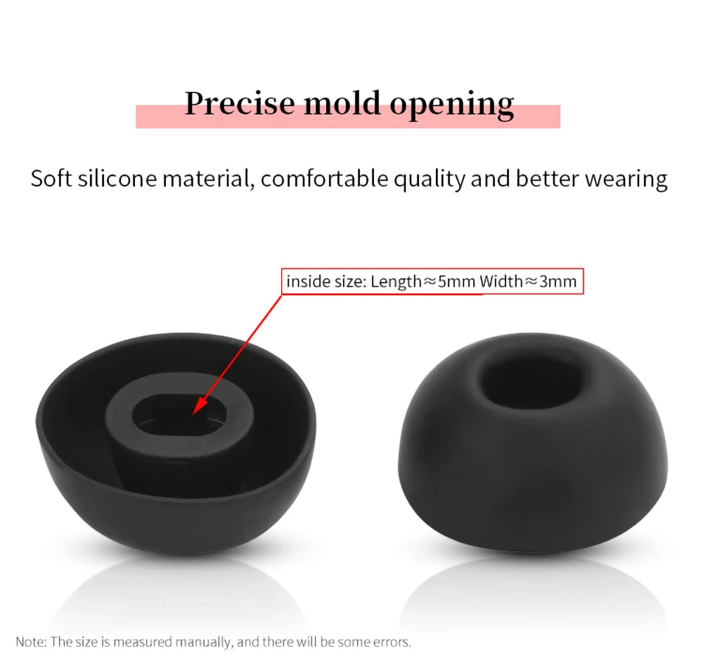 2Pcs Quality Silicone Ear Tips for Freebuds 5i TWS Eartips True Wireless Earbuds Tips With Filter Screen Soft Earplugs