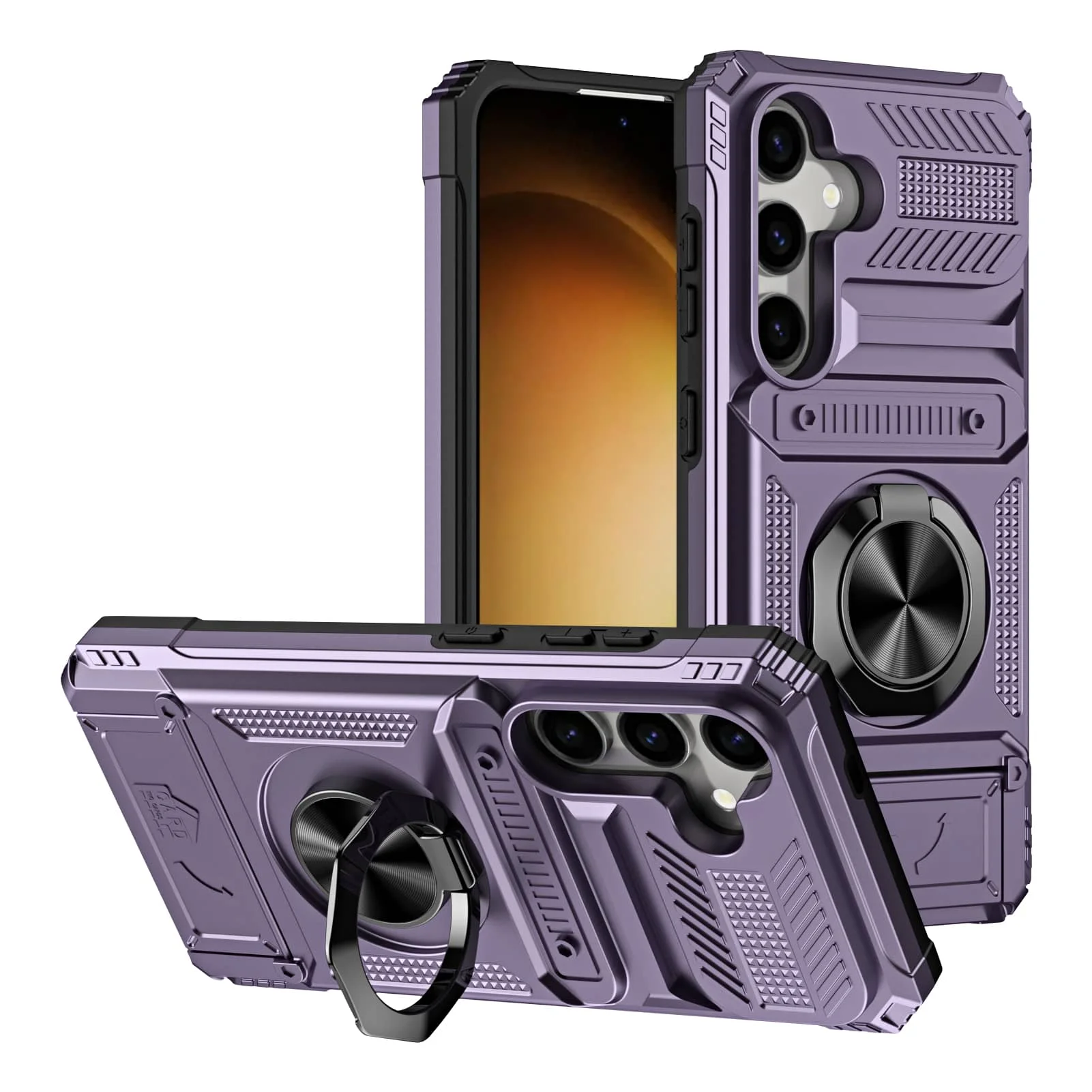 Universal Wallet Case with Card Holder and Ring Stand