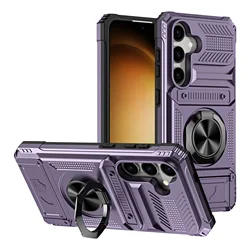 Universal Wallet Case with Card Holder and Ring Stand - Galaxy A55 5G (Violet)