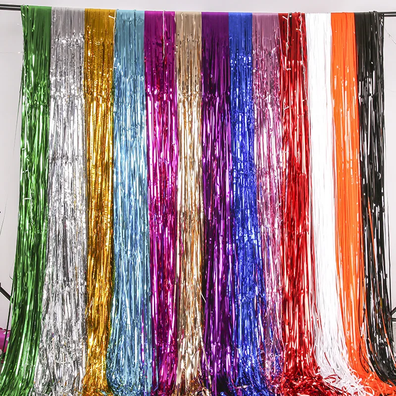 Party Decorations Christmas Decorations Party Rain Curtain Aluminum Foil Ribbon