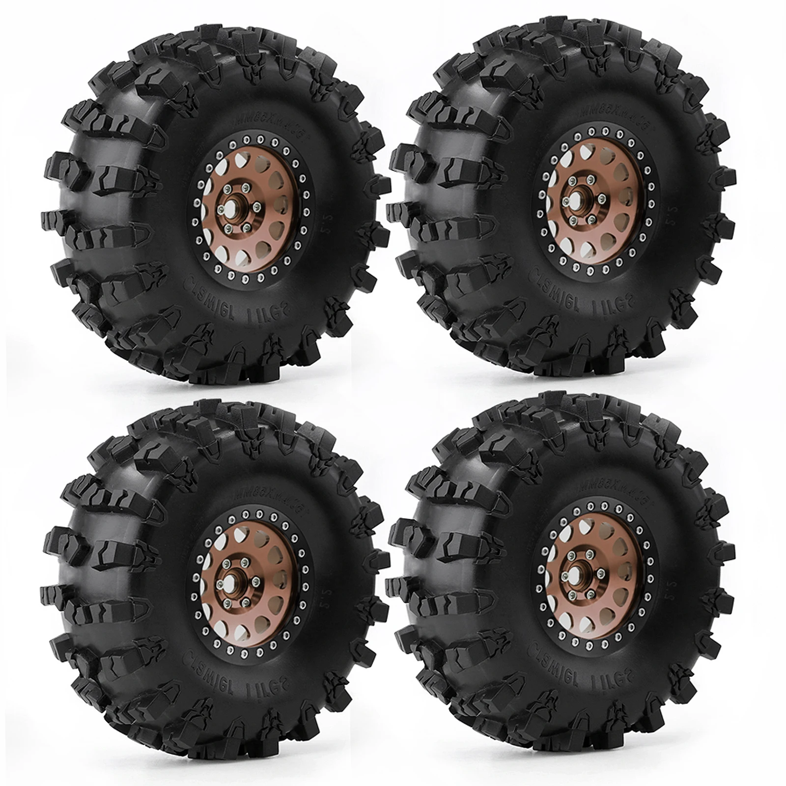 RCビードロックホイール For TRX4 For SCX10 VS4-10 Gen7 Gen8 1/10 用 4 RCクローラーホイールハブ For Axial For SCX10 UTB10 For TRX4 For TRX6 GEN7 VS4