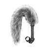 61CM Artificial Wool Fox's Tail Whip,Horse Whip,Costumes Performance Props,PU Leather Handle with Wrist Strap 5