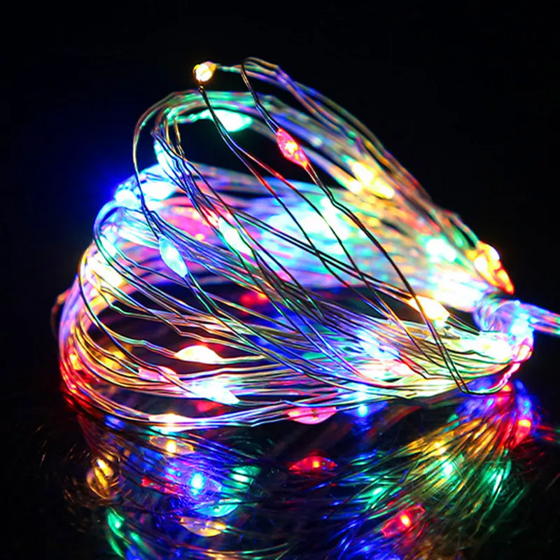 Vibrant LED Fairy String Lights - Battery-Powered Copper Wire for Festive Decor & Gift Giving
