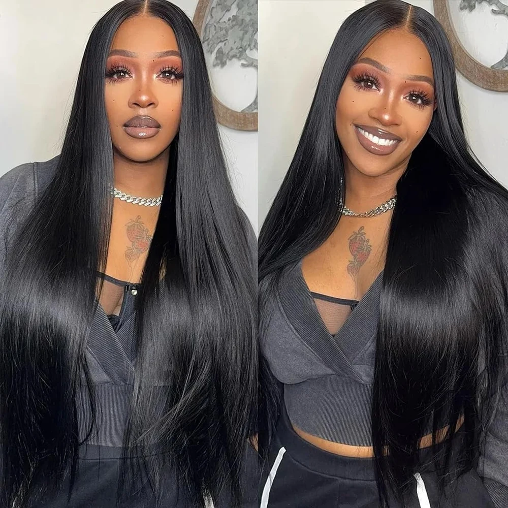 40 42 Inch Bone Straight Human Hair Wigs 13x4 13x6 HD Lace Frontal Wigs Glueless 5x5 Closure 3 Seconds To Wear For Beginners 3