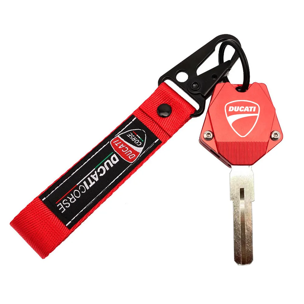 For DUCATI MONSTER 696 796 M1100S M1200S 821 848 1098 1199 1299 V2 V4/S (CNC Aluminum) Motorcycle Key Case Cover Shell Keychain