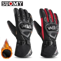 Suredépensé-Gants de moto coupe-vent et imperméables pour hommes, gants d'équitation de moto, écran tactile, motocross, moto, hiver 1