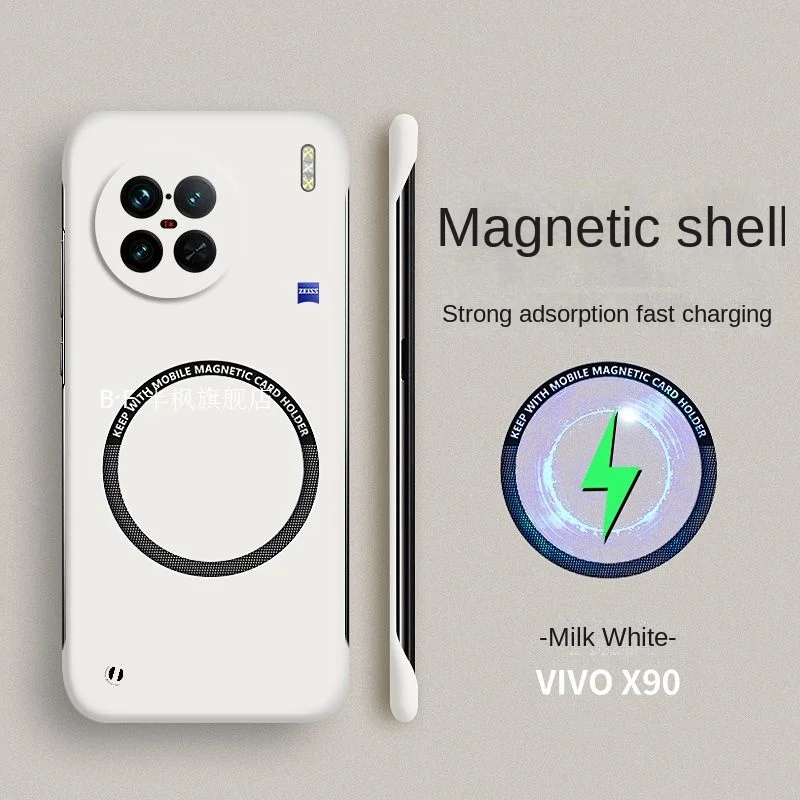

Magsafe Luxury Lens Protection Hard frameless Case For Vivo X100 Pro Magnetic Wireless Charging Cover For Vivo X100