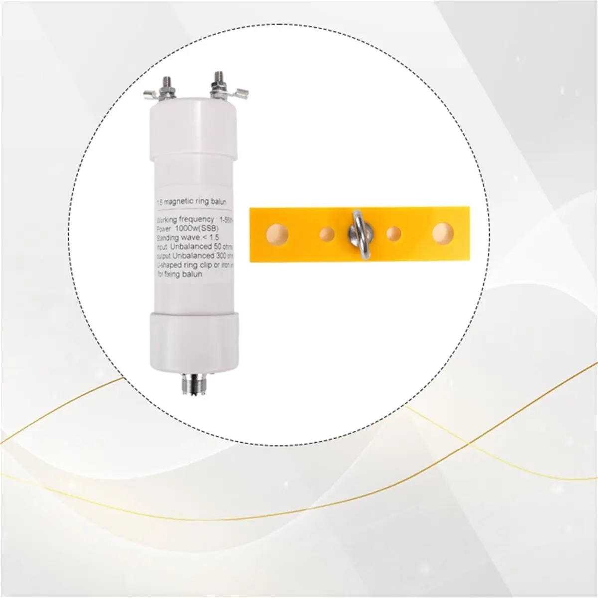 추수감사절 1:6 1000W 발룬 안테나 1-56MHz 입력 50Ω에서 출력 300Ω로 변환, SSB/CW/AM/FM/FT8 지원