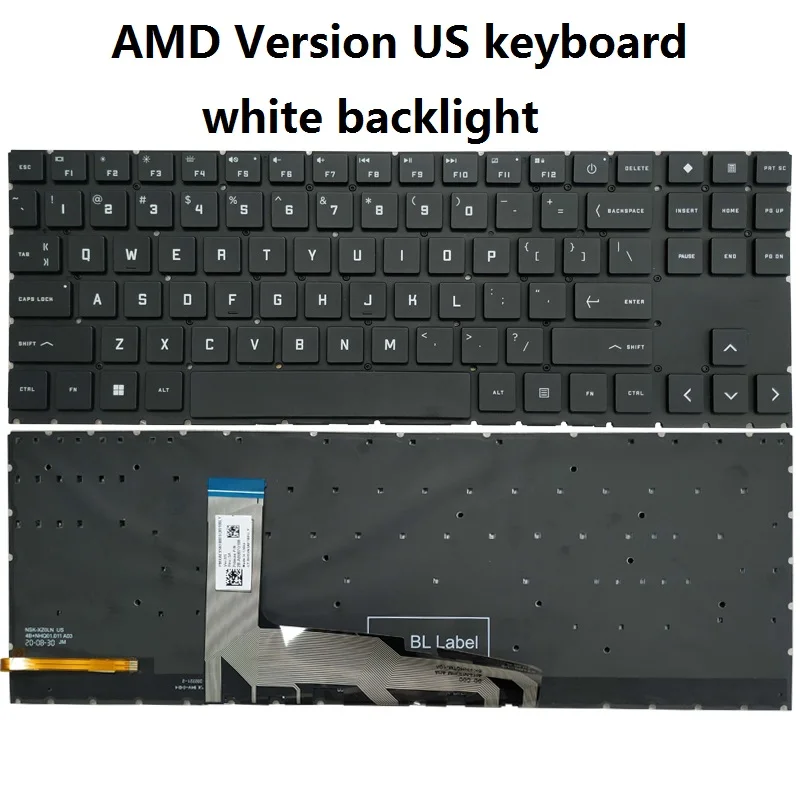 Eua Latin la Espanhol sp Teclado Portátil para hp Omen 15-en 15-ek 16-b 16-c Tpn-q238 Tpn-q236 Q265 Q267 com Luz de Fundo Novo - Imagem 2