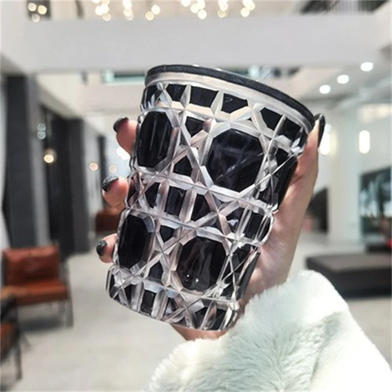 Aixiangru Diamond Whisky Glass Beer Glass Handmade Crystal Engraved Ins European New