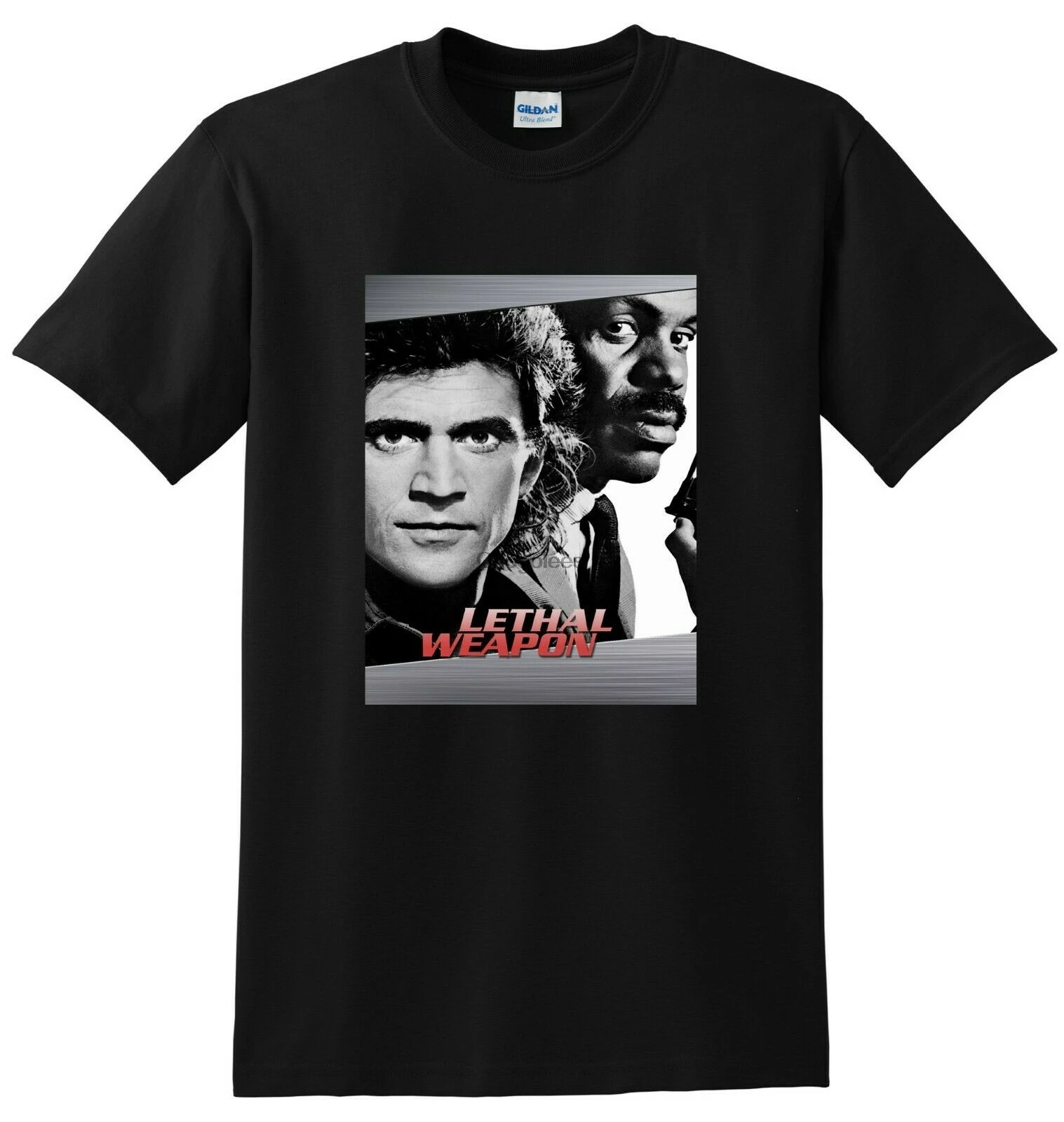 90'S MEGA TOP LETHAL WEAPON 3 Movie T-Shirt, Men's, Size L, Vintage cotton white type Vintage Second Hand