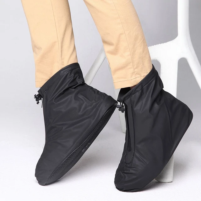 Couvre-chaussures imperméables et pliables en PVC, couvre-bottes, chaussures  de pluie pour jardin, voyage, camping, cyclisme - AliExpress