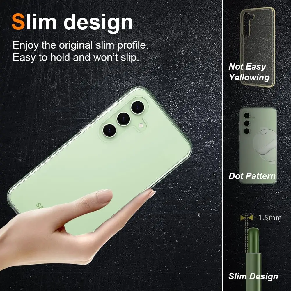 Untra Thin Clear Protective Case For Samsung Galaxy S24 Ultra S23 FE S22 Plus Soft Silicone Shell A05 A15 A25 A35 A55 Back Cover