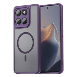 Matte Clear Magnetic Shockproof Case - Magsafe Compatible for Moto X70 Air (PURPLE)