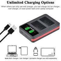 LCD USB Dual LP-E8 LP E8 LPE8 Battery Charger with Type c for Canon EOS 600D 650D 550D 700D T4i T5i Rebel T2i - Image 3