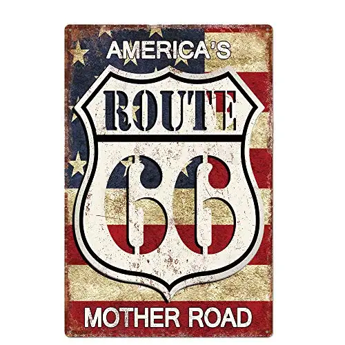 

metal tin sign Route 66 America's Mother Road for Bar Cafe Garage Wall Decor Retro Vintage 7.87 X 11.8 inches