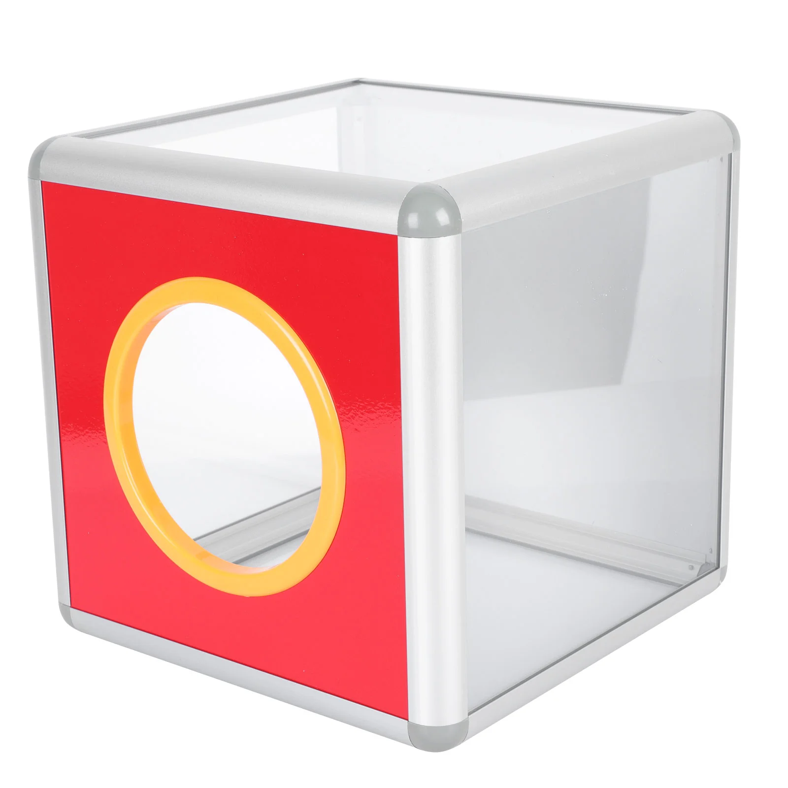 

Коробка для подарков, прозрачная коробка для предложения из алюминиевого сплава, урна для банкнот, 20 см