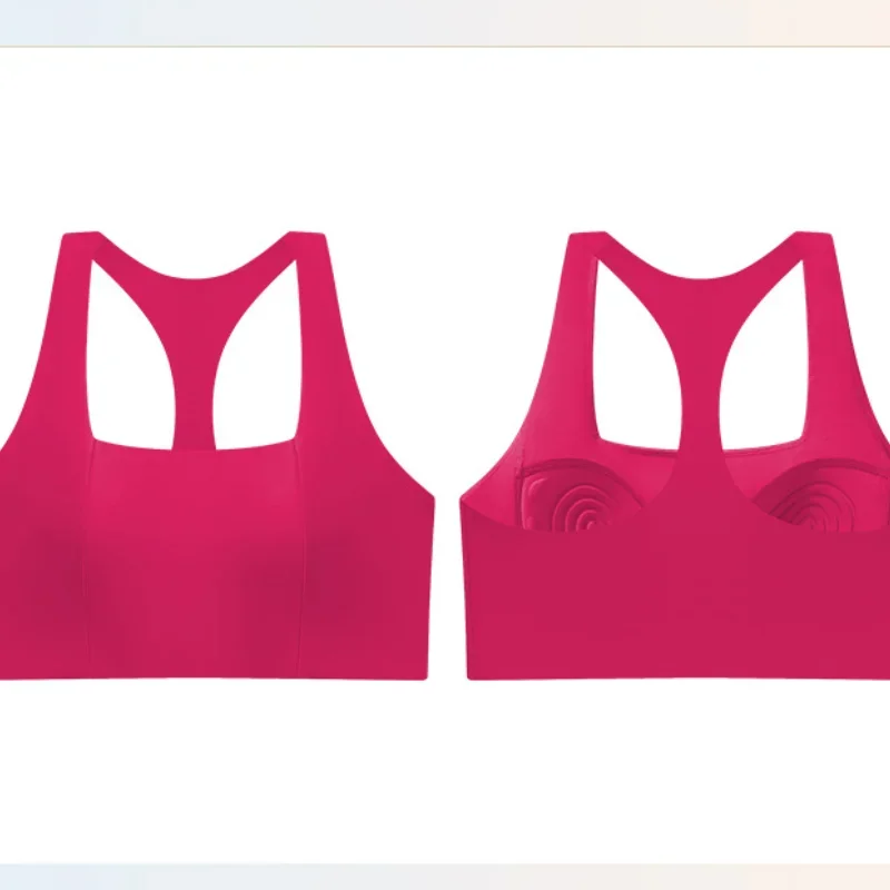 Solid Color Women Sports Bras Gathered Without Steel Ring Running Vest Fitness Front Zipper Sexy Shockproof Underwear