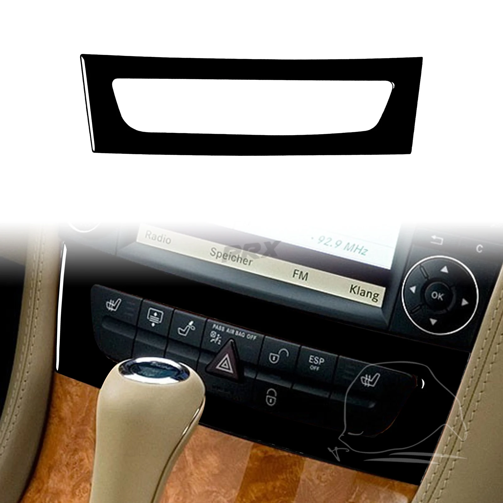 Per Mercedes Cls C219 2004 2005 2006 2007 2008 2009 Pulsante Di Riscaldamento Centralizzato Decorazione Copertura Trim Sticker Accessori Per Auto Abs