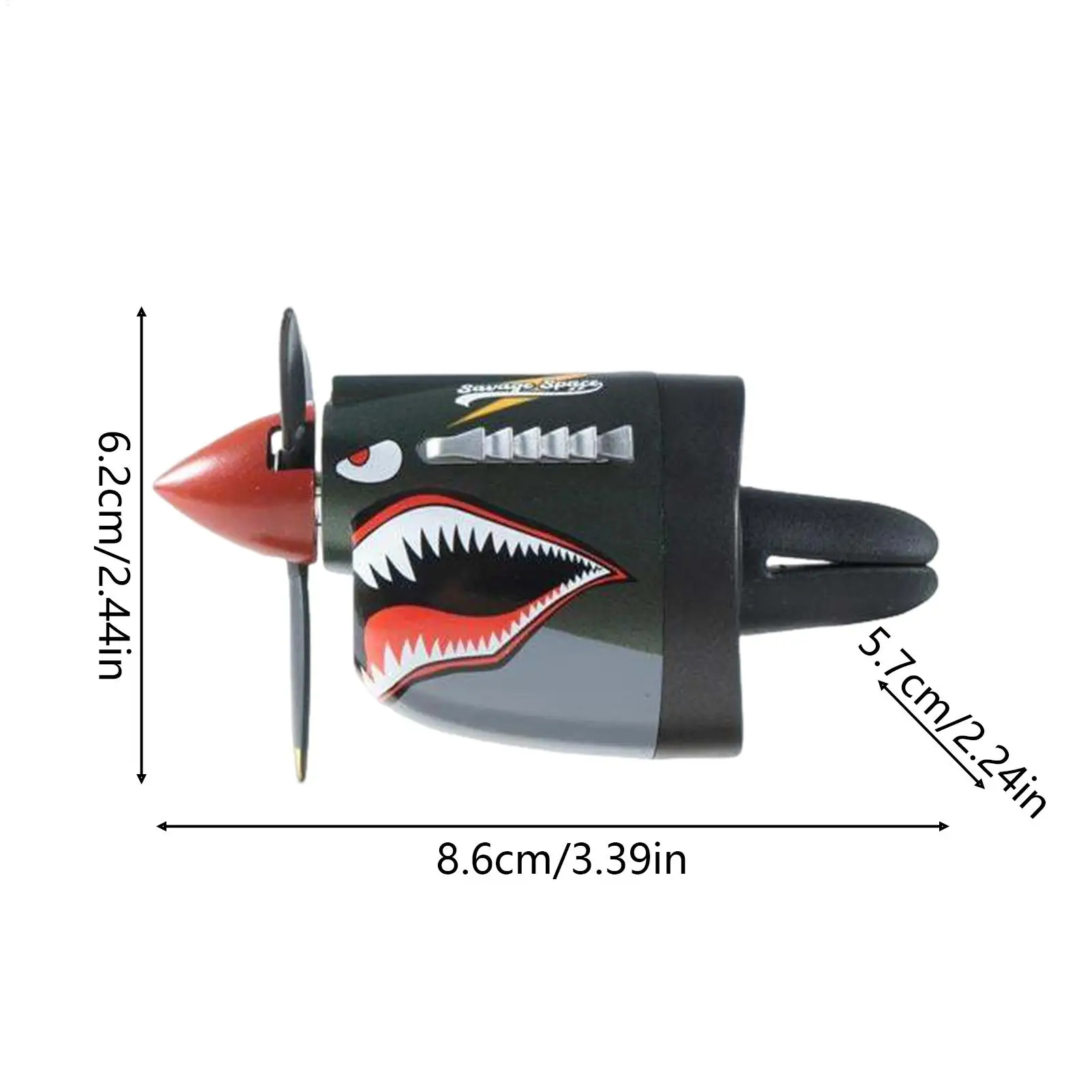 Fighter Plane Shark Car Vent Air Freshener - Creative Odor Eliminator & Scent Diffuser for Vehicle Interior Decor