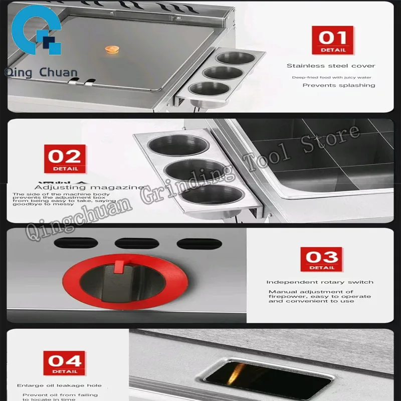 Scallion Cake Machine Teppanyaki Commercial Stall Teppanyaki Fryer One Machine Grilling Stove Gas Frying Stove