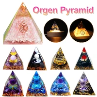 Natural Stone Crystal Orgonite Pyramid Reiki Chakra Healing Gemstone Tower Meditation Protection Office Decor Gifts 1